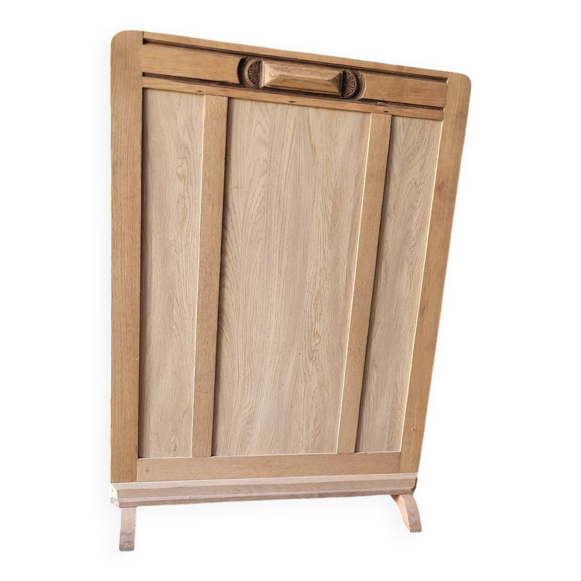 Old decorative wooden fireplace screen