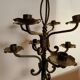Antique wrought iron candlestick