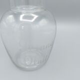 Night carafe engraved 'Good night' and its glass