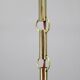 1930s Art Deco brass chandelier with textured glass globes, Czechoslovakia