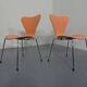 Danish 3107 Chairs by Arne Jacobsen for Fritz Hansen, 1994, Set of 2