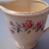 Retro florets earthenware cream pot