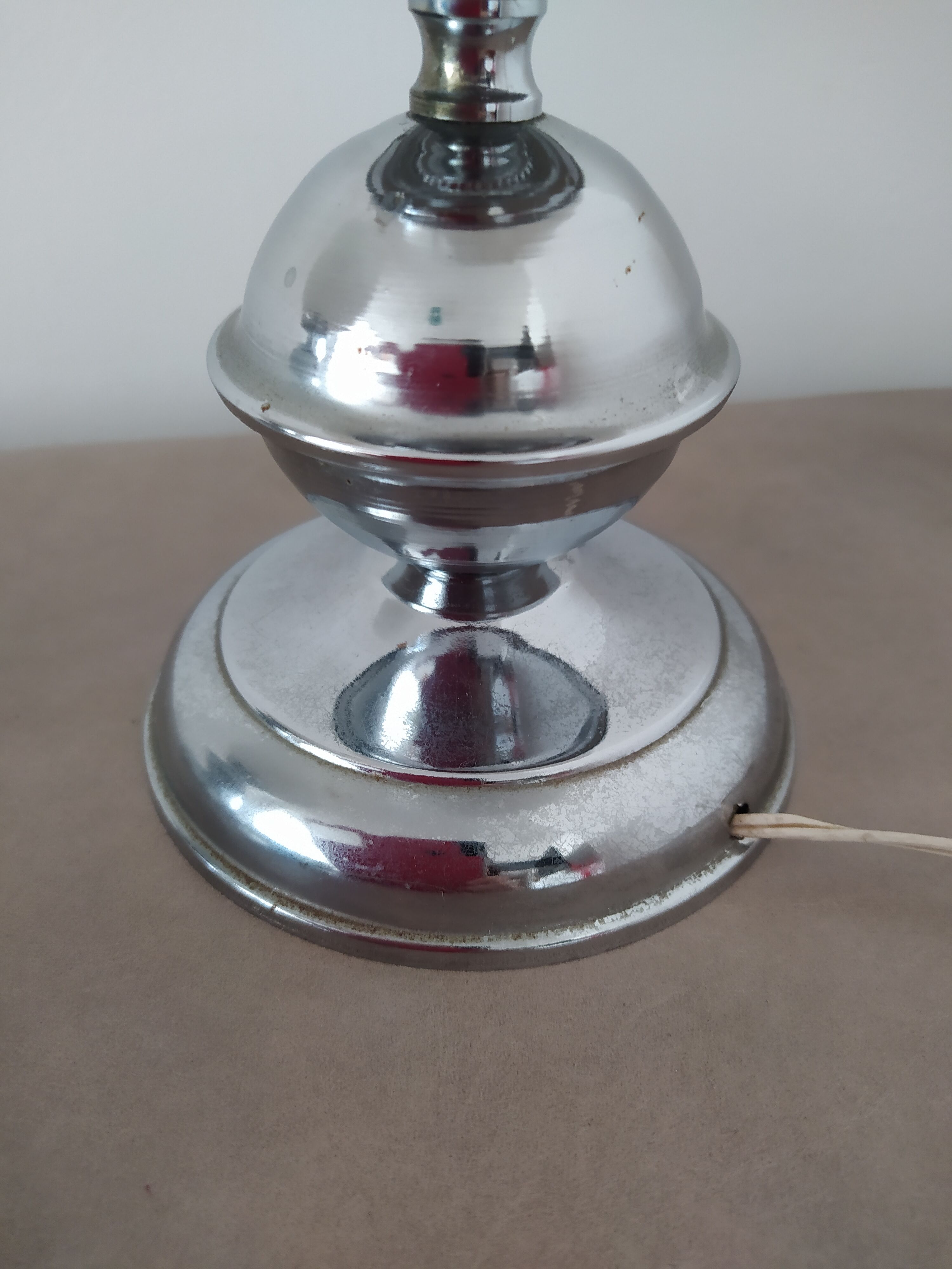 Pair of vintage opaline lamps