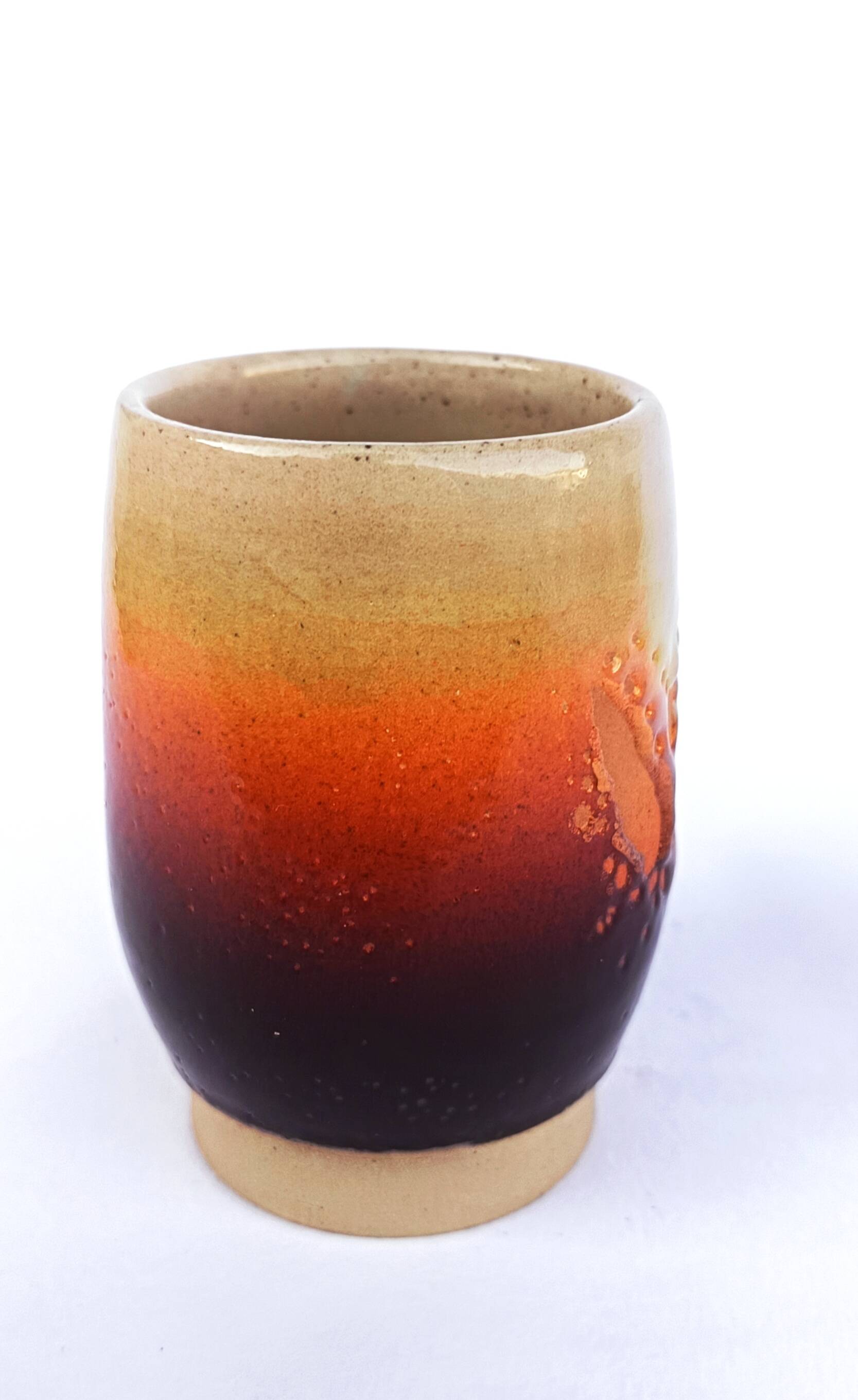 Bowl made of stoneware with volcanic glaze