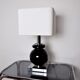 Cubic table lamp with ceramics by Bd Lumica, Italy, 1980