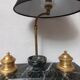 Marble and gilded bronze inkwell lamp