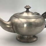 Antique teapot in silver-plated metal with ercuis goldsmith hallmarks