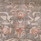 6x9 Ash Gray Handmade Wool Turkish Vintage Rug, 188x290Cm SK 5073