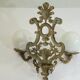 Antique gilt bronze wall light with two globes – Rococo style,
