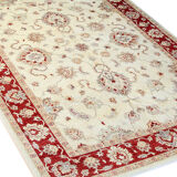 Tapis floral tissé à la main en laine rouge ziegler - 200x282