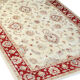 Red Cream Wool Ziegler Rug Handwoven Floral Carpet- 200x282