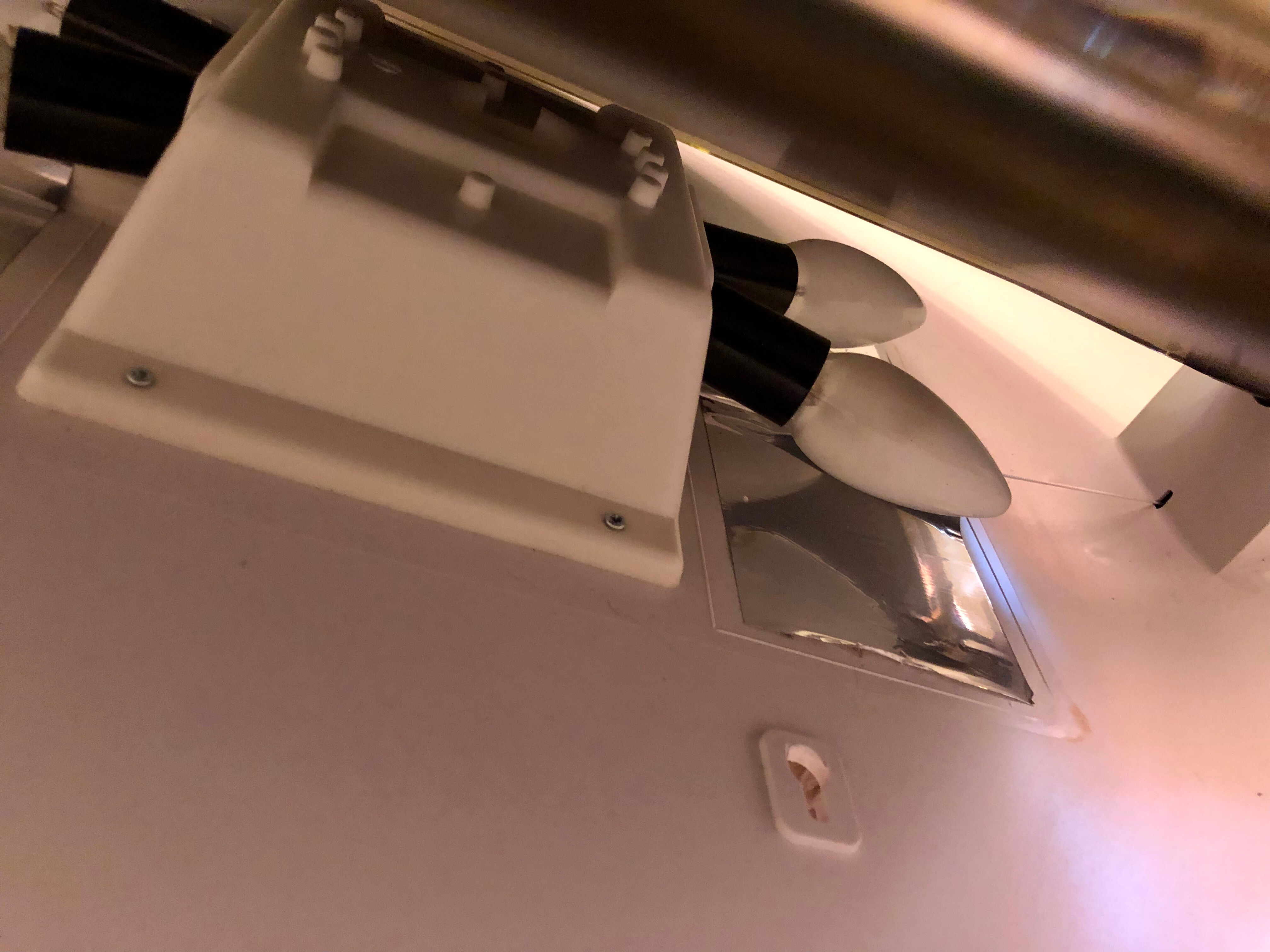 Vintage Space age 70 backlit swivel round mirror 61cm