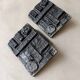 Brutalist cast iron door knobs 1970s sculptural design set