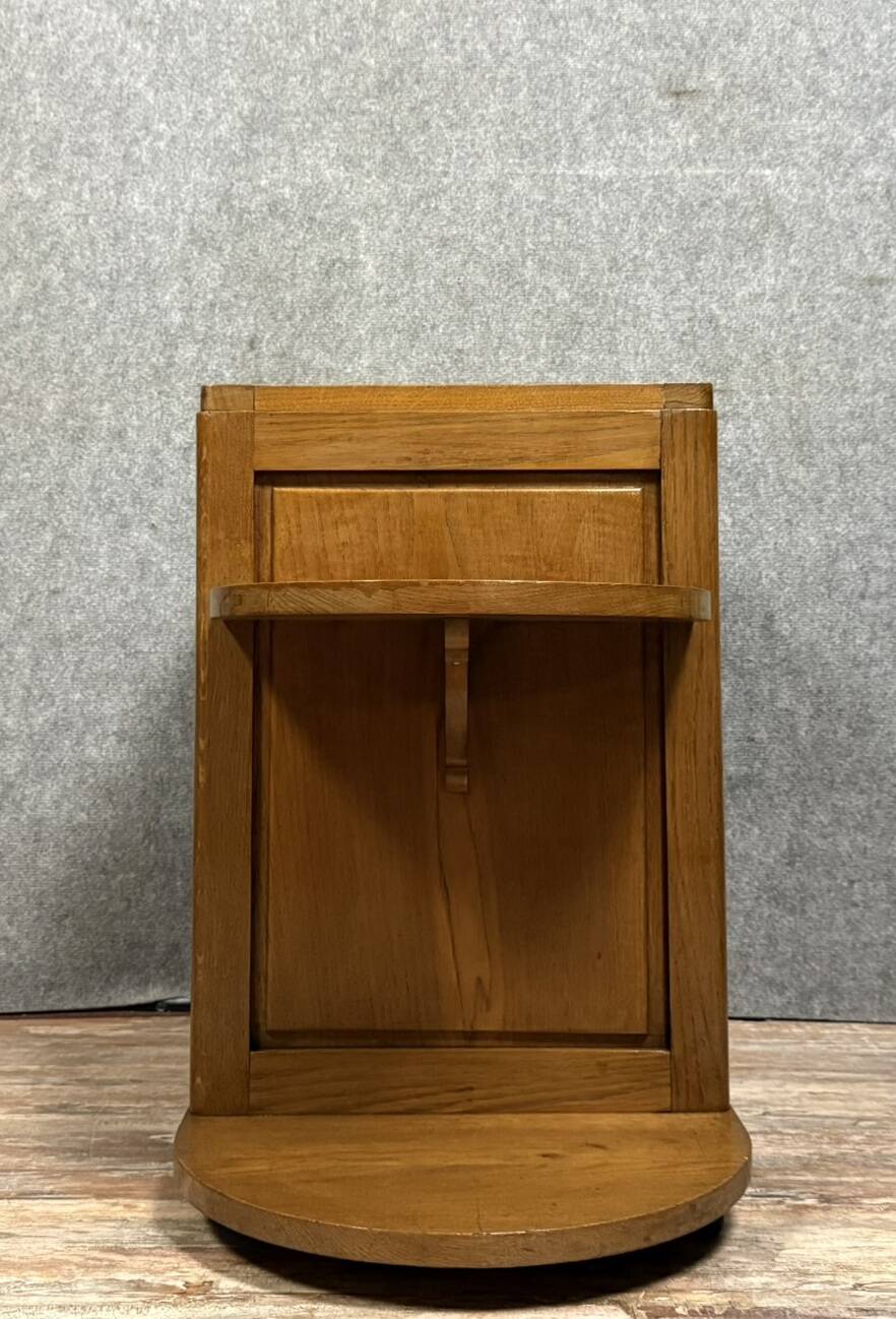 Art Deco period bar cabinet / trolley on wheels in oak circa 1940