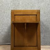 Art Deco period bar cabinet / trolley on wheels in oak circa 1940