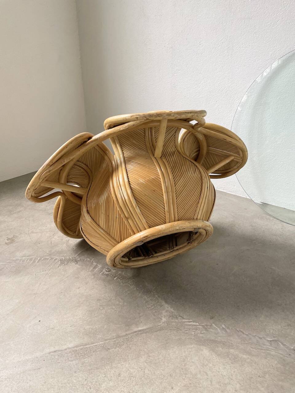 Vivai del sud “flower” rattan coffee table