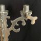 Removable stainless steel metal chandelier 3 branches