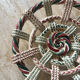 Hand-painted woven ceramic plate