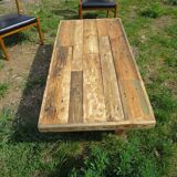 Rustic coffee table firm atmosphere