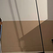 Adjustable modernist floor lamp black lacquered metal Italian 80s