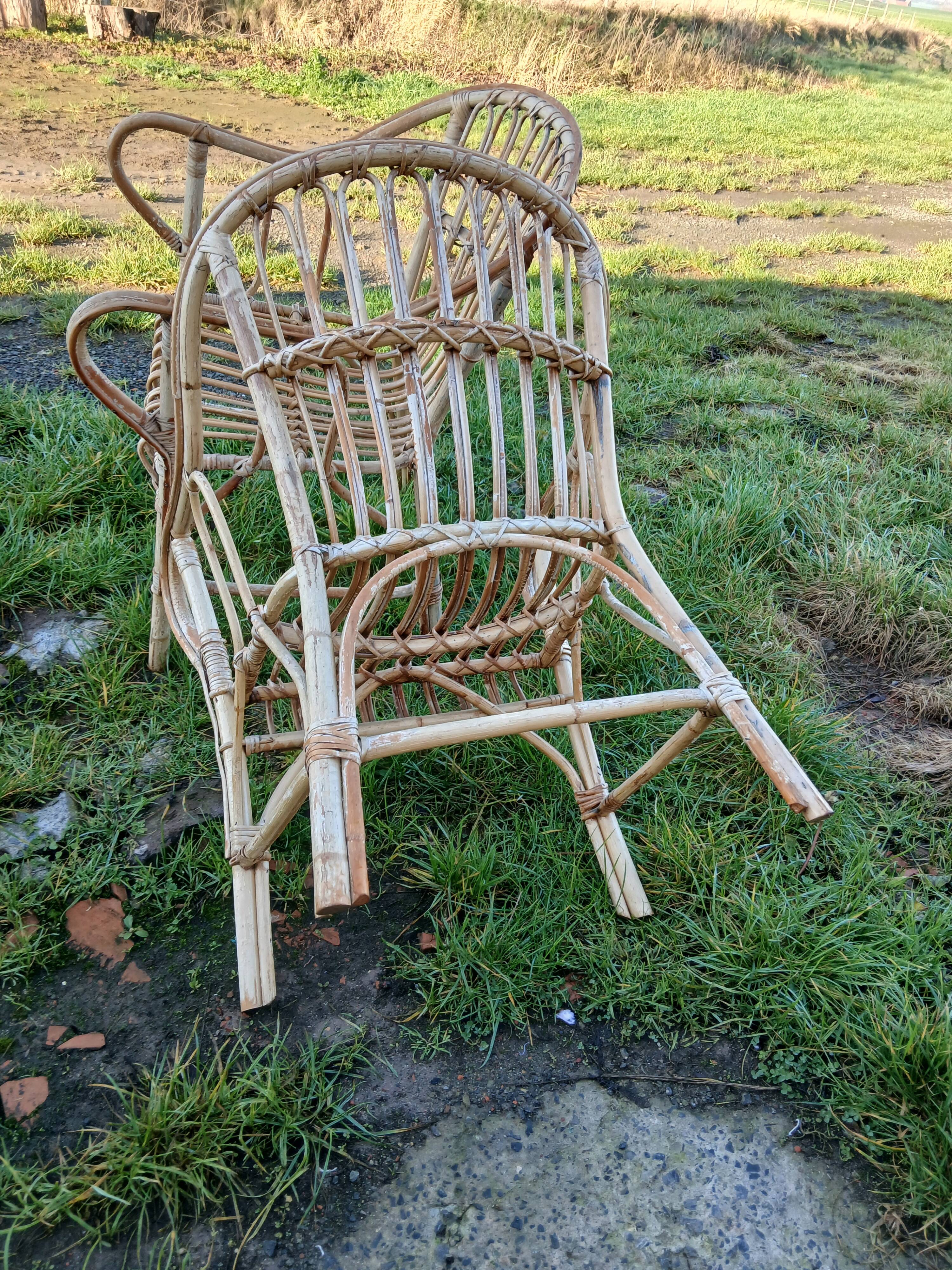 Rattan armchair