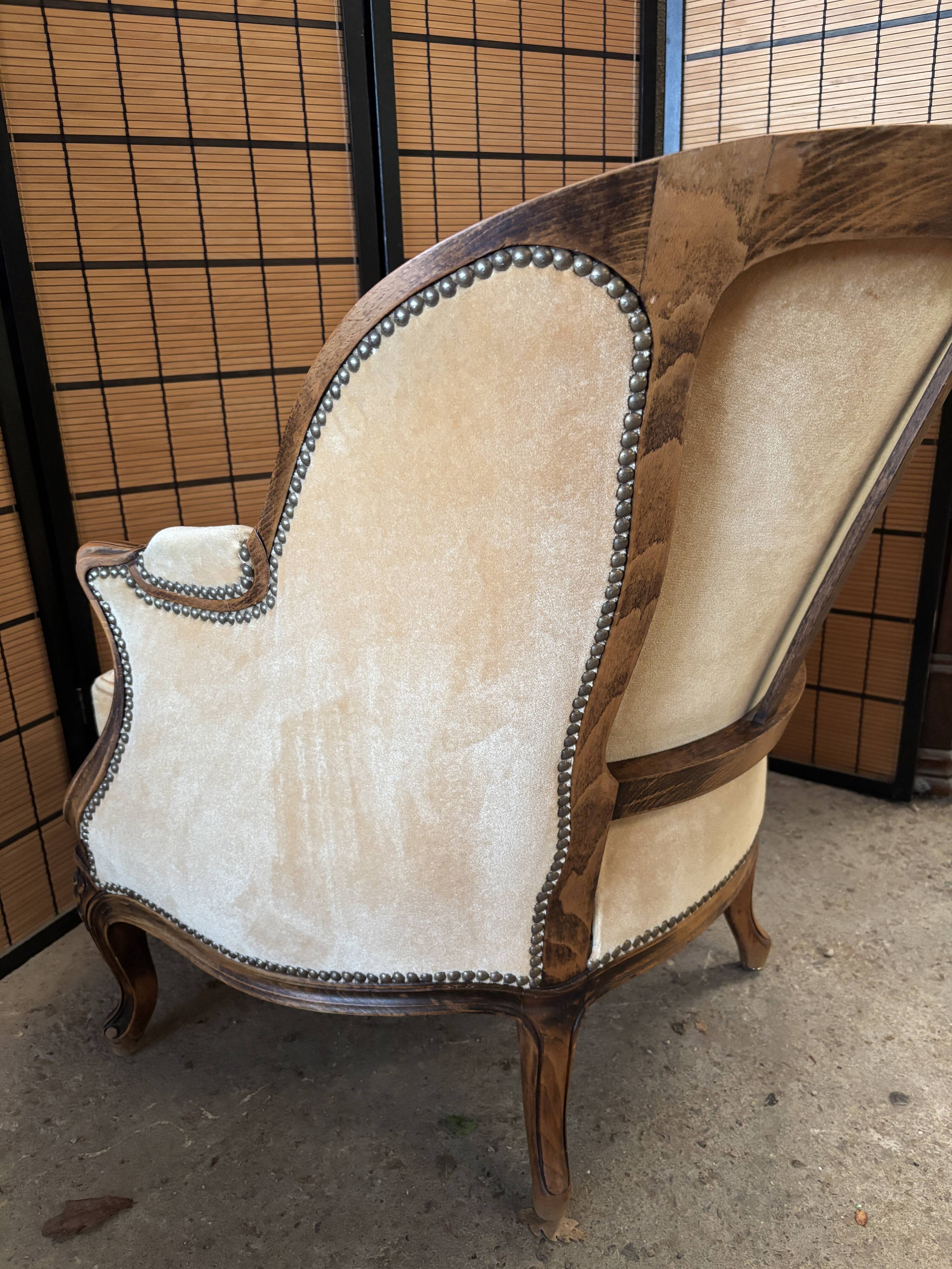 Pair of bergère armchairs