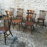 Mismatched bistro chairs