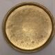 Old Moroccan tray in yellow copper