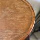 Thonet low stool in vintage wood