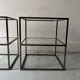 Vintage metal and glass bedside / side table, circa 1970 design