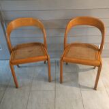 Set of 4 chairs tonneaux cannees