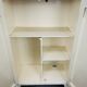 White wood convenient storage unit from the 1950s
