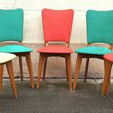 Set of 5 chairs + 1 free. 1960s.