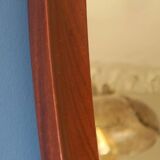AB Glas and Trae Hovmantorp large sculptural mahogany wall mirror, 1960s