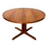 Scandinavian round teak dining table 1960