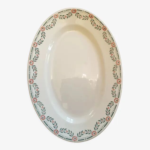 Grand Plat ovale Terre de Fer (36 cm) vers 1900