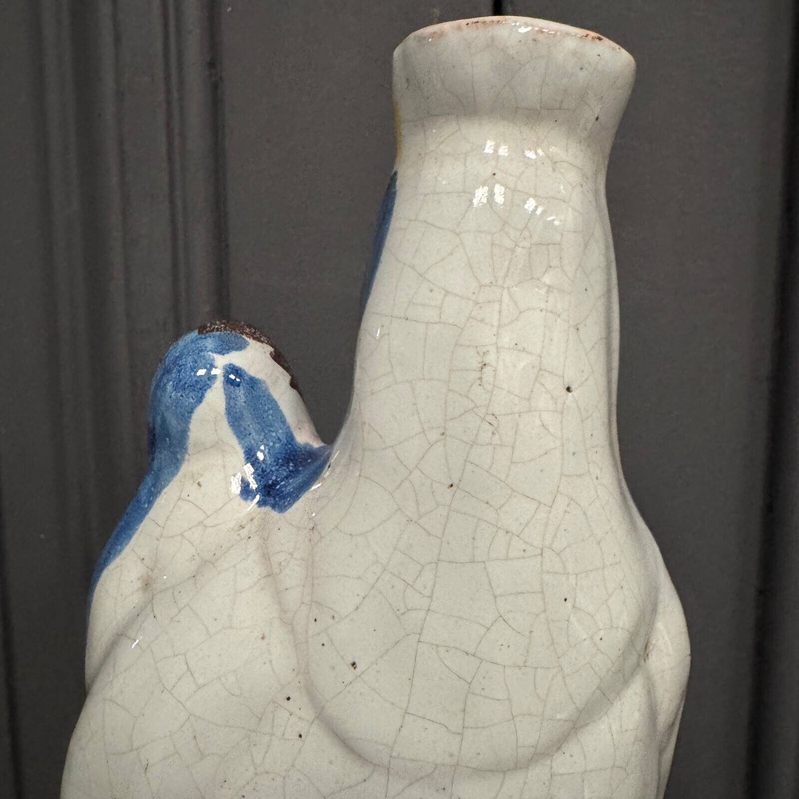 Virgin giving birth in 19th century earthenware St. Mary