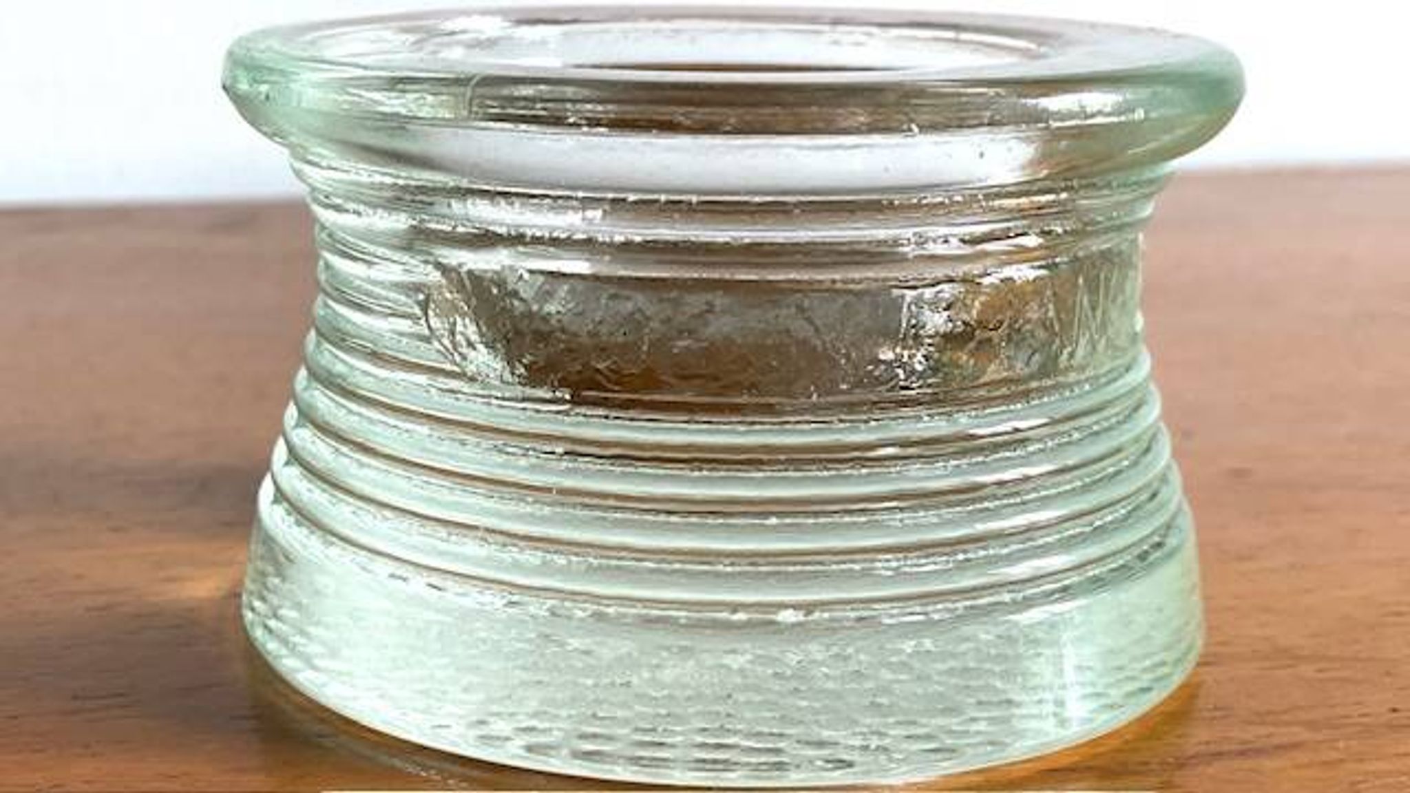 Vintage glass paperweight tray