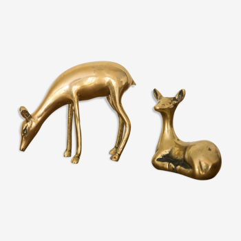 Couple of brass deer