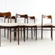 Set of 6 Rosewood AWA Dining Chairs 'Bennekom'  - new upholstery