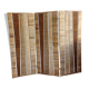 Screen 3 vegetable panels, rush, coconut, wicker