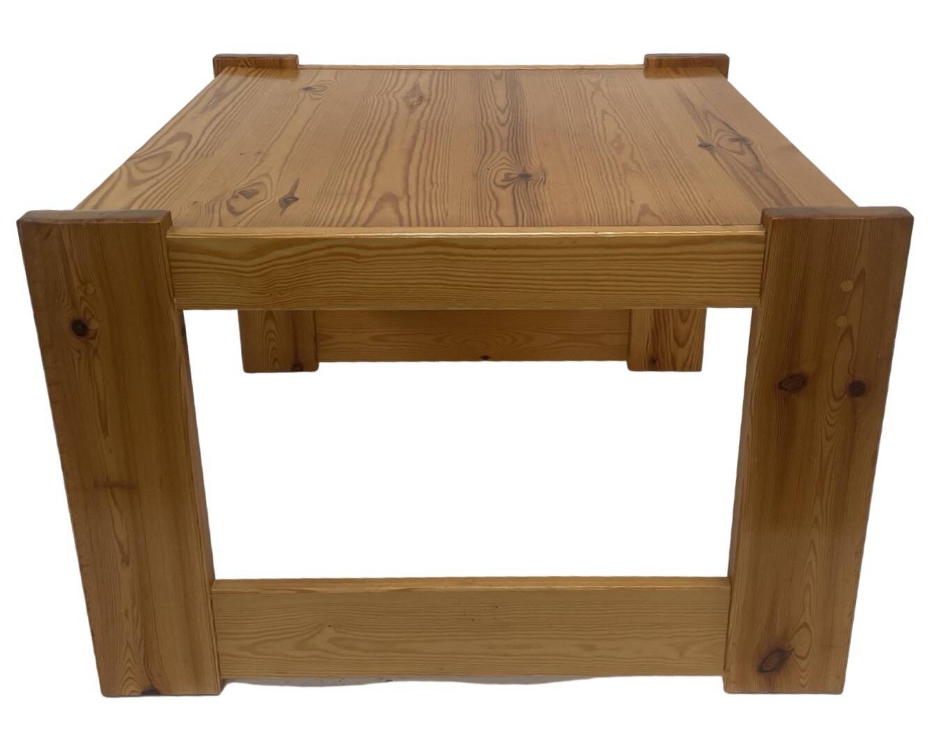 Vintage coffee table pinewood minimalist 1970s