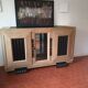 Enfilade 3 doors sandblasted oak and blackened oak year 40