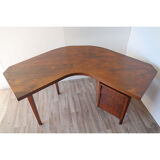 Vintage desk "Boomerang" solid wood 1950