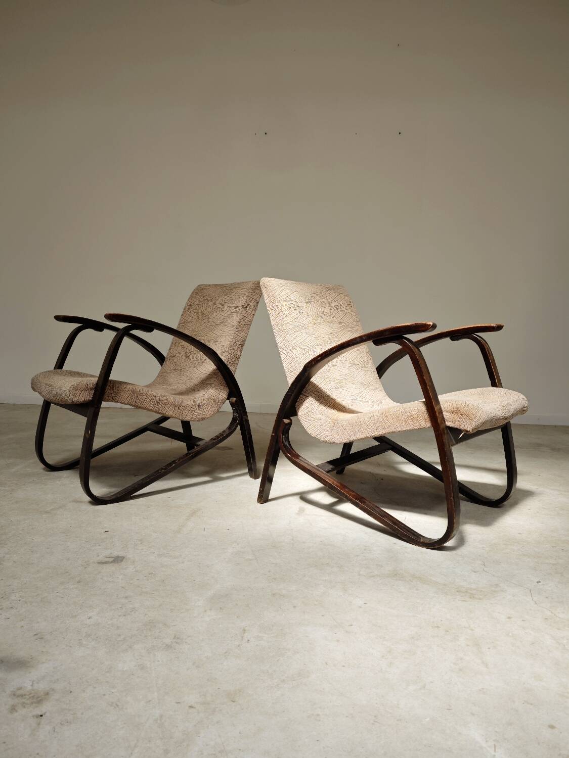 Pair of Art Deco armchairs by Jan Vanek 1930