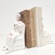 Pair of earthenware bookends Pierrot made in Holland 1970