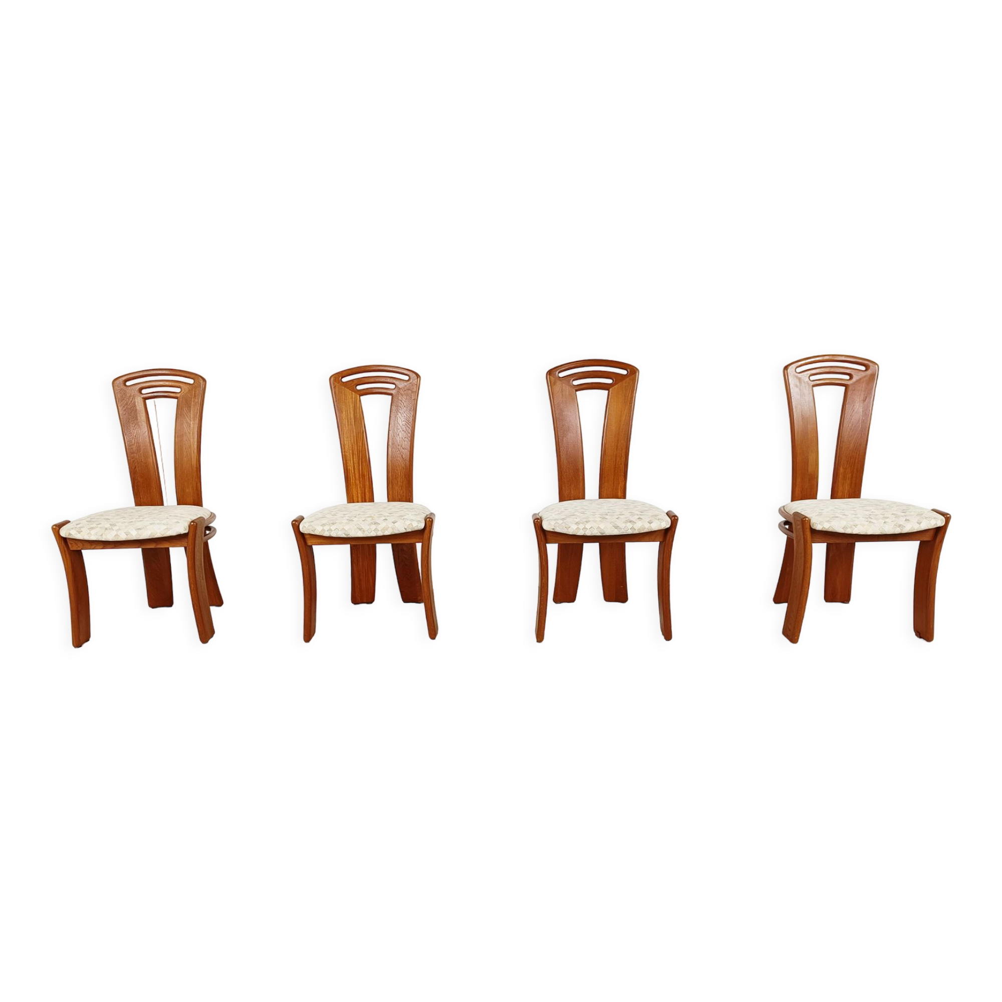 Set of 4 vintage scandinavian dining chairs, 1960s