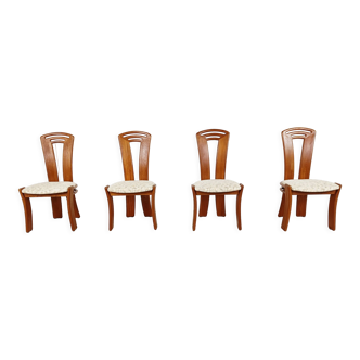 Ensemble de 4 chaises de salle à manger scandinaves vintage, années 1960