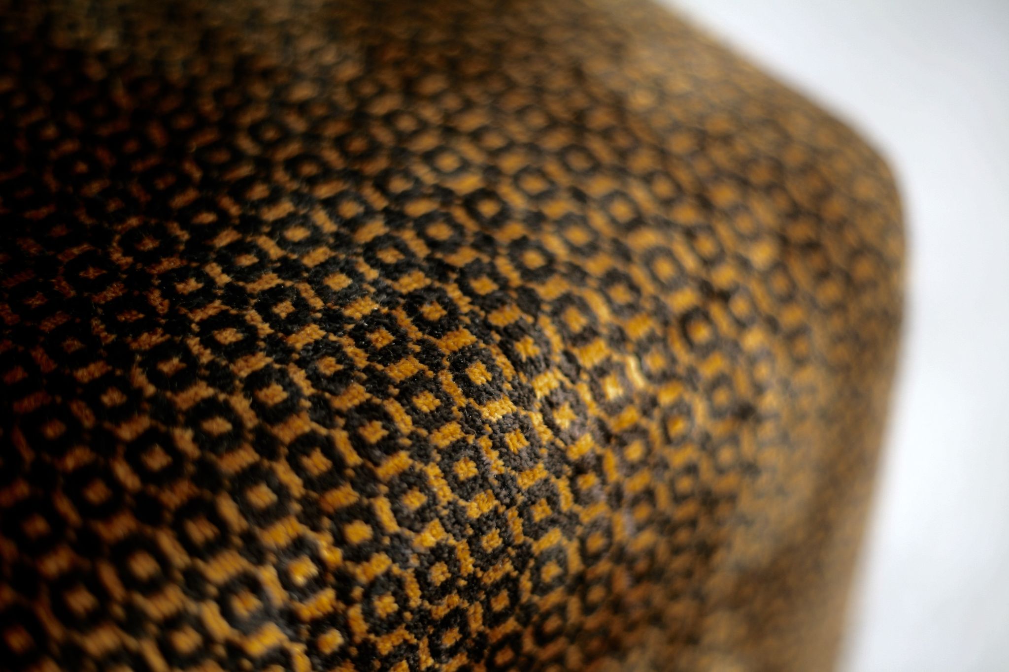 Foam and velvet heater "amber", convertible, France, circa 1970.