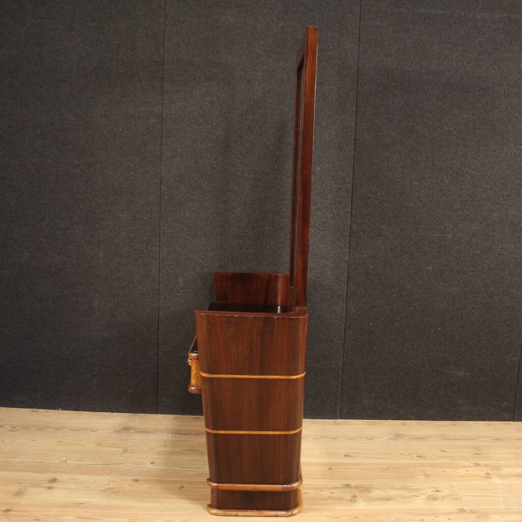 Italian wood design cheval mirror from 70s
